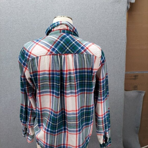 Aerie Womens Flannel  Multi Colored Plaid Size Sp Soft Casual  Long Sleeve - Picture 3 of 4